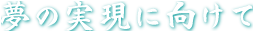 夢の実現に向けて